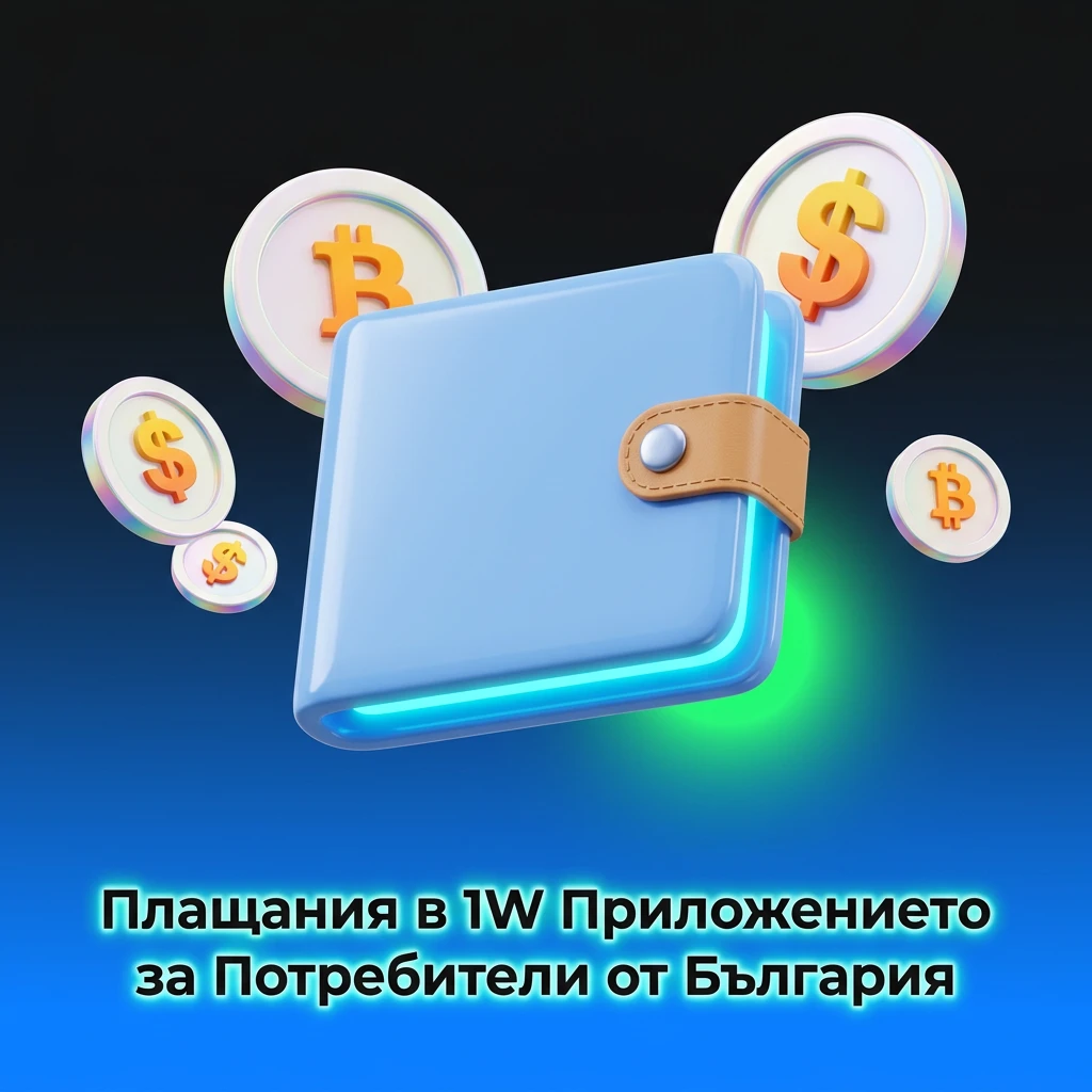 Крипто методи за плащане в 1W приложението за България – BTC, ETH, USDT и други