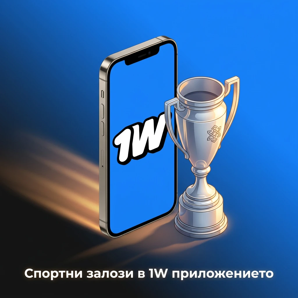 Спортни залози в 1W приложението с футбол, баскетбол, тенис, MMA и киберспорт на живо