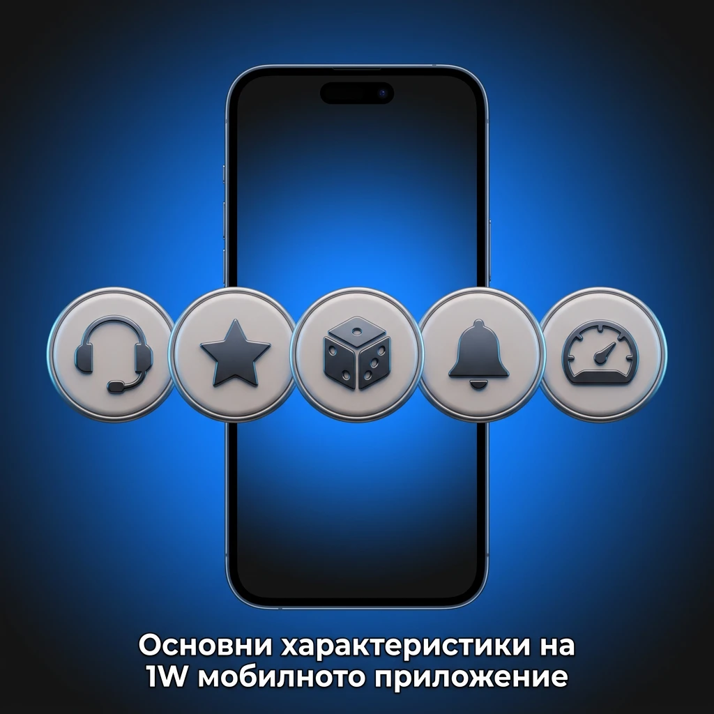 Основни характеристики на 1W мобилното приложение за България с казино игри и спортни залози