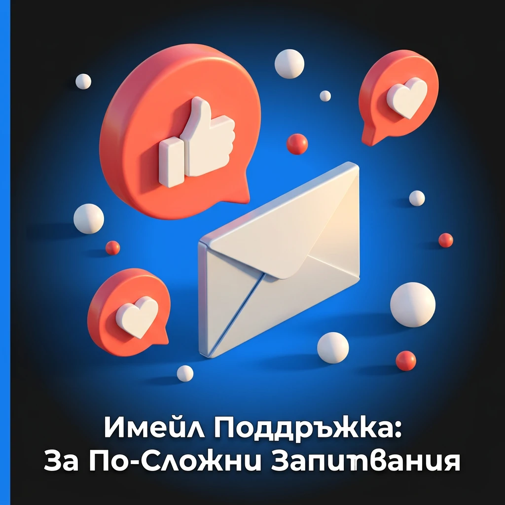 Имейл поддръжка за сложни запитвания, верификация и жалби с отговор до 24-48 часа