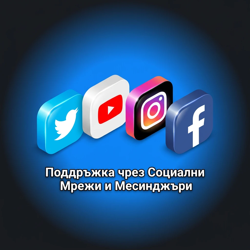 Поддръжка на 1W чрез Telegram, WhatsApp, Facebook и Twitter за бързи въпроси и актуализации