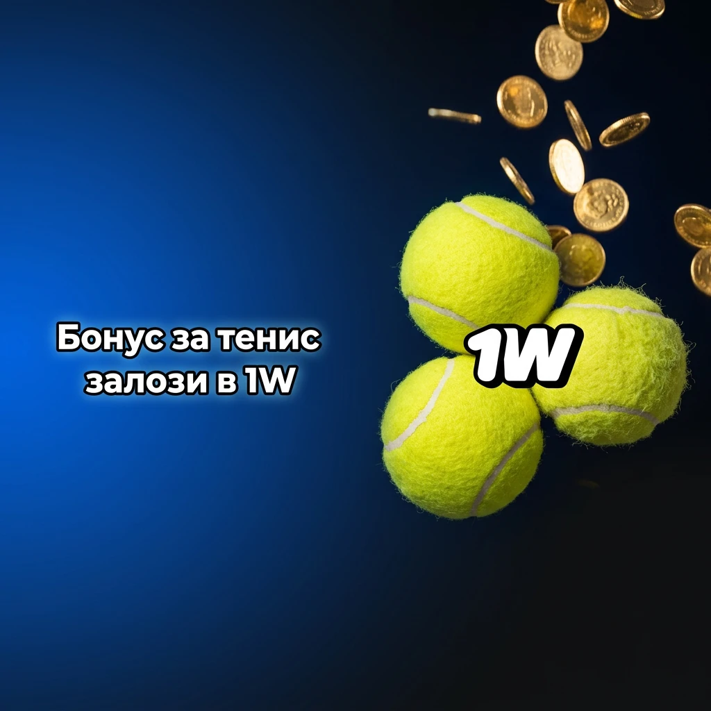 Бонус за тенис залози в 1W – оферта за нови потребители при първи депозит