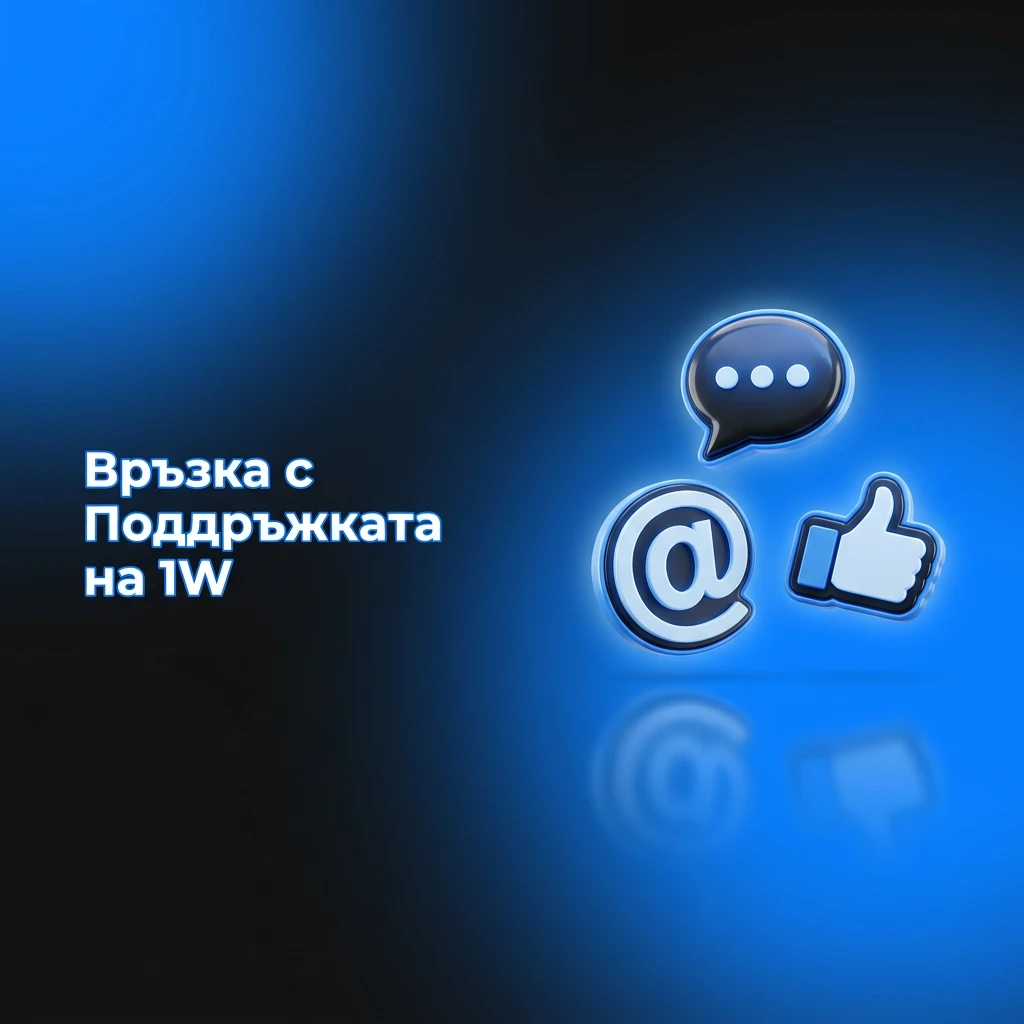 Екип за поддръжка на 1W – live чат, имейл, Telegram и FAQ за бърза помощ
