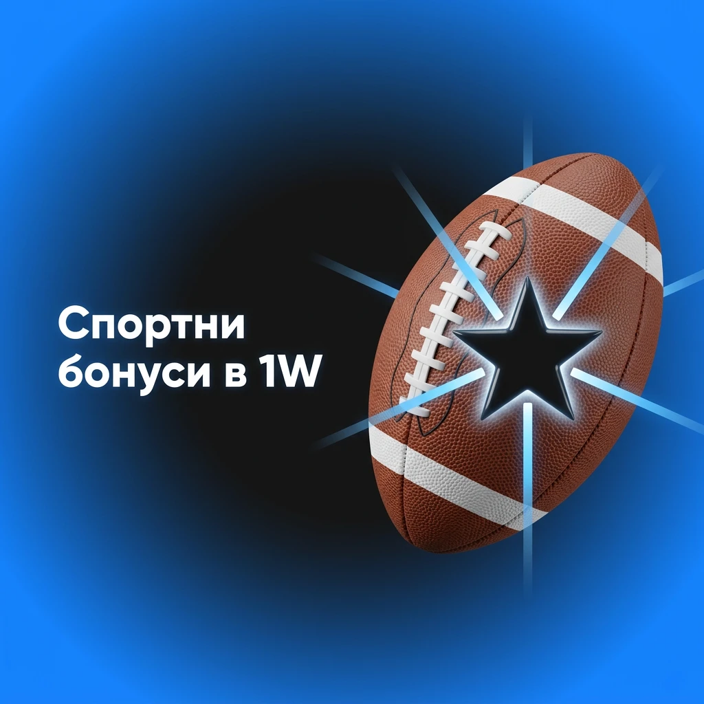 Спортни бонуси в 1W: първи залог, акумулатор, киберспорт и кешбек промоции за всички потребители