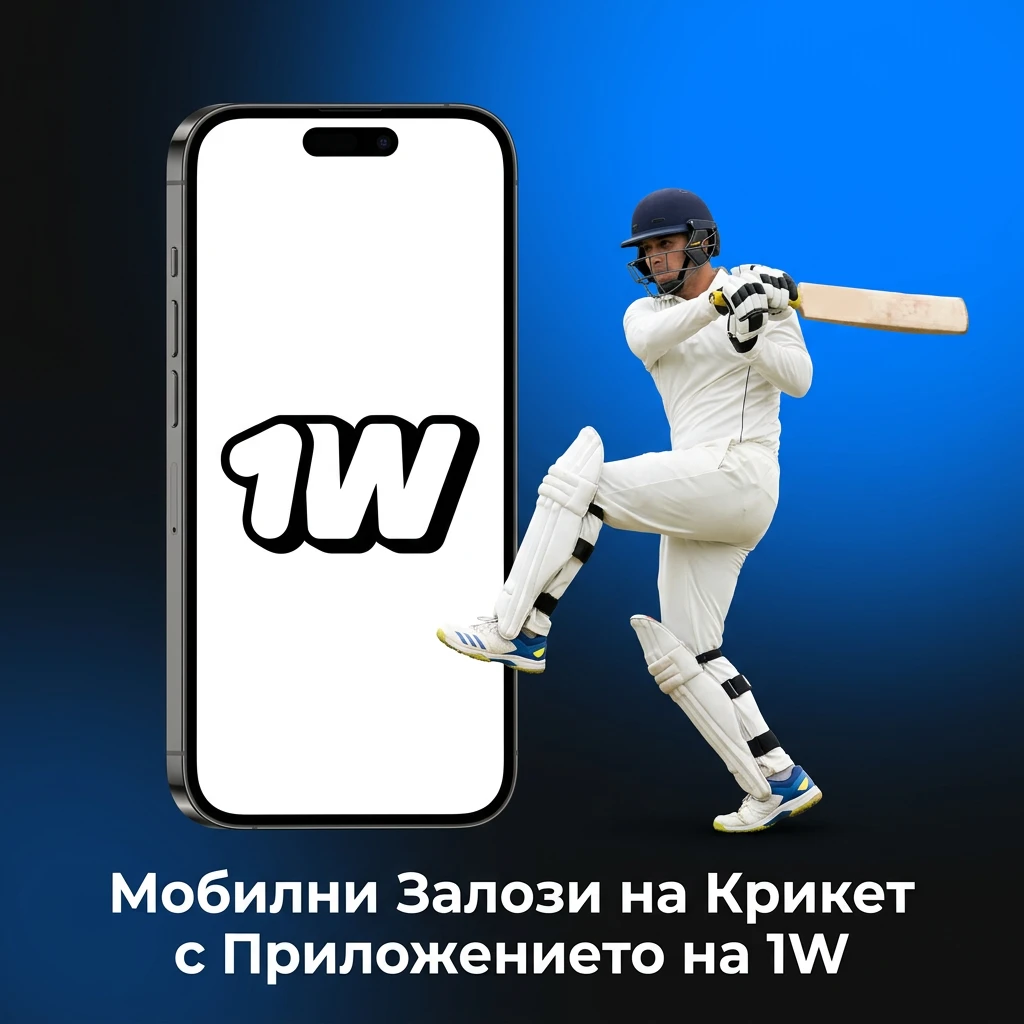 Мобилно приложение 1W за залози на крикет на Android и iOS устройства