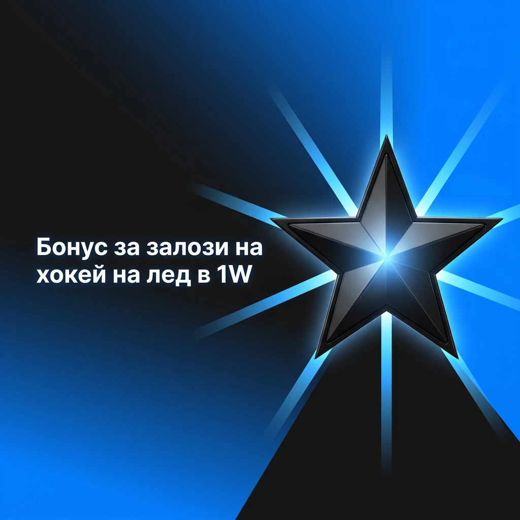 Приветствен бонус при първи депозит в 1W за залози на хокей на лед с условия за оборот