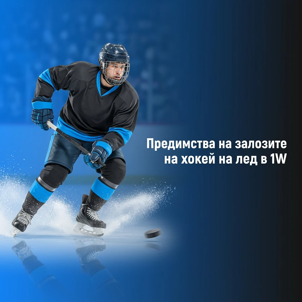Предимства на залозите на хокей на лед в 1W – широки пазари, живи коефициенти и мобилно приложение