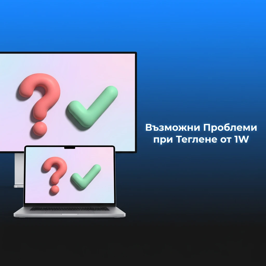 Проблеми при теглене от 1W - верификация, бонуси, лимити и забавени транзакции