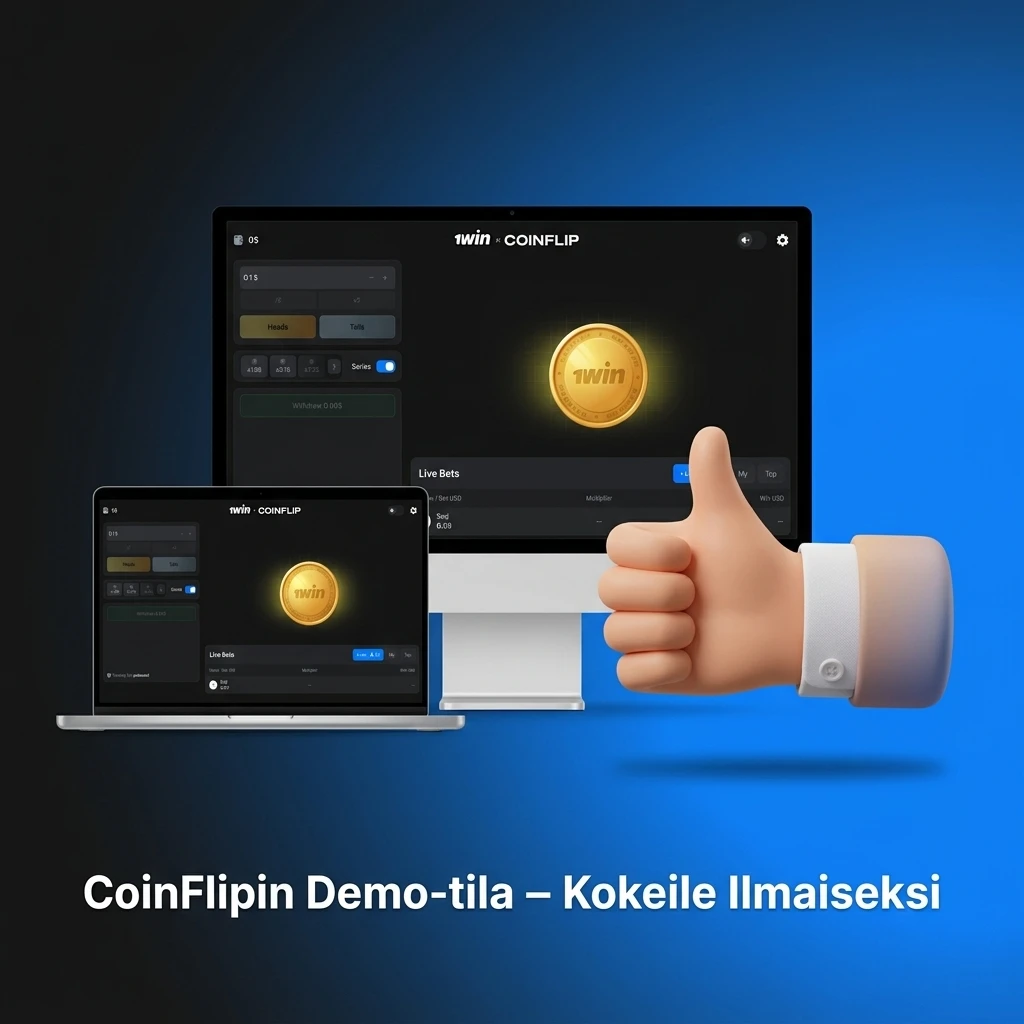 1win CoinFlip demo-tila – kokeile ilmaiseksi virtuaalisella saldolla ilman talletusta