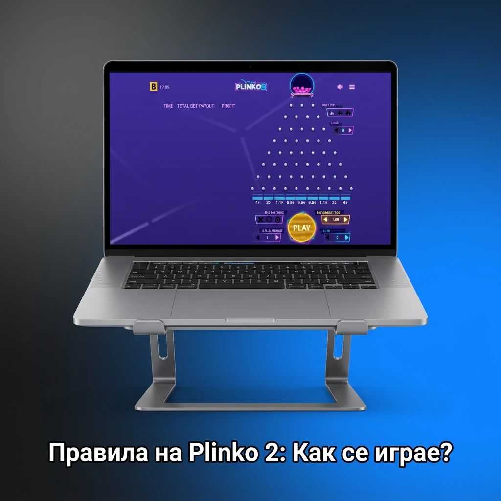 Топка пада върху пирамидална дъска с колчета в Plinko 2, определяйки множител на залога
