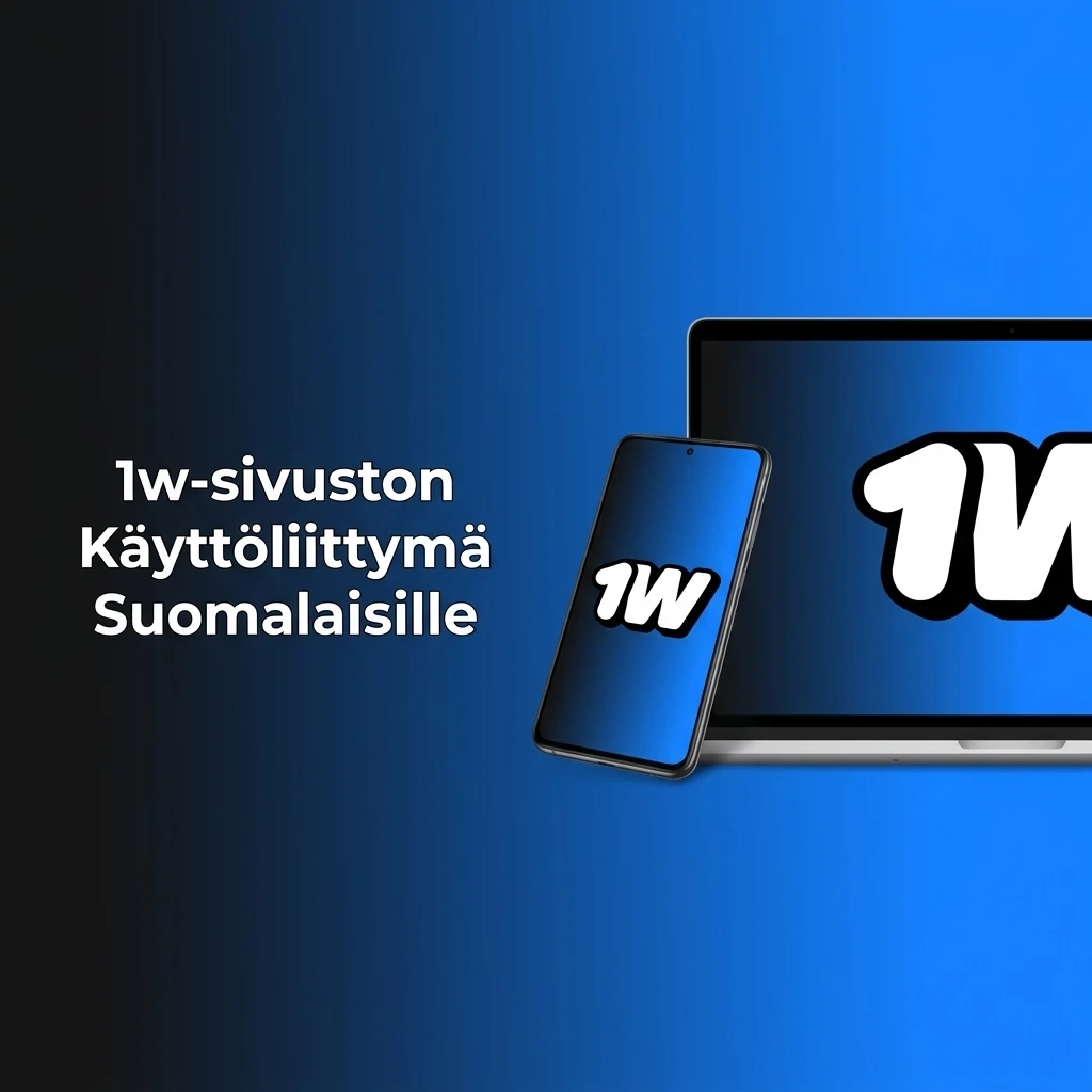1w-sivuston käyttöliittymä suomalaisille, selkeä navigointipalkki urheiluvedonlyönti ja kasino-osiot