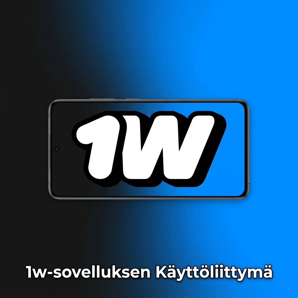 1w-mobiilisovelluksen selkeä käyttöliittymä kasinon, vedonlyönnin ja tiliosioden navigointiin