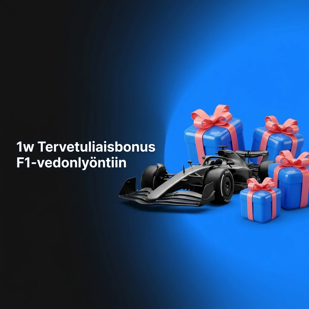 1w tervetuliaisbonus uusille käyttäjille – hyödynnä F1-vedonlyönnissä ensitalletuksen yhteydessä