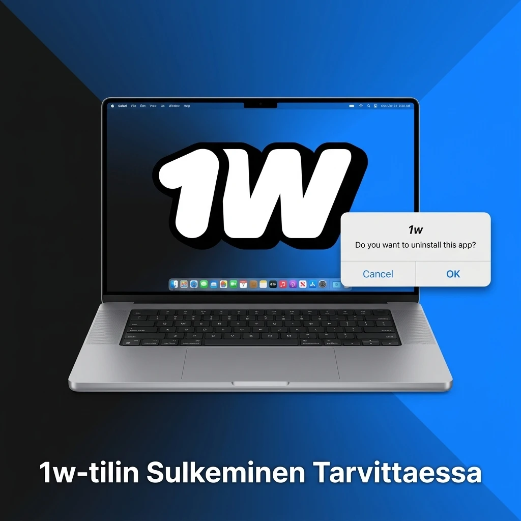 1w-tilin sulkeminen: ota yhteyttä asiakaspalveluun live-chatin tai sähköpostin kautta ja vahvista pyyntö.