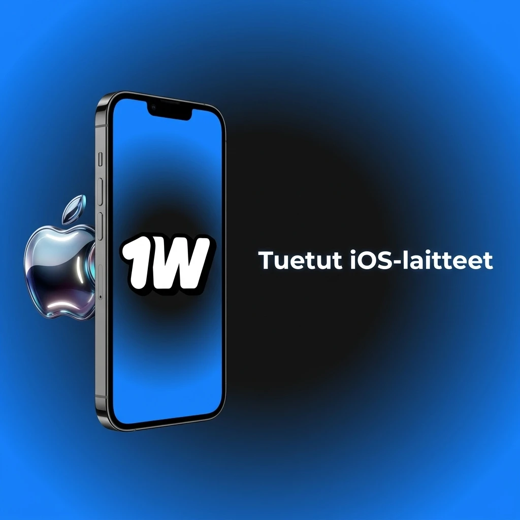 Tuetut iOS-laitteet: iPhone, iPad Air, iPad Pro ja iPod Touch -mallit yhteensopivat 1w-sovelluksen kanssa