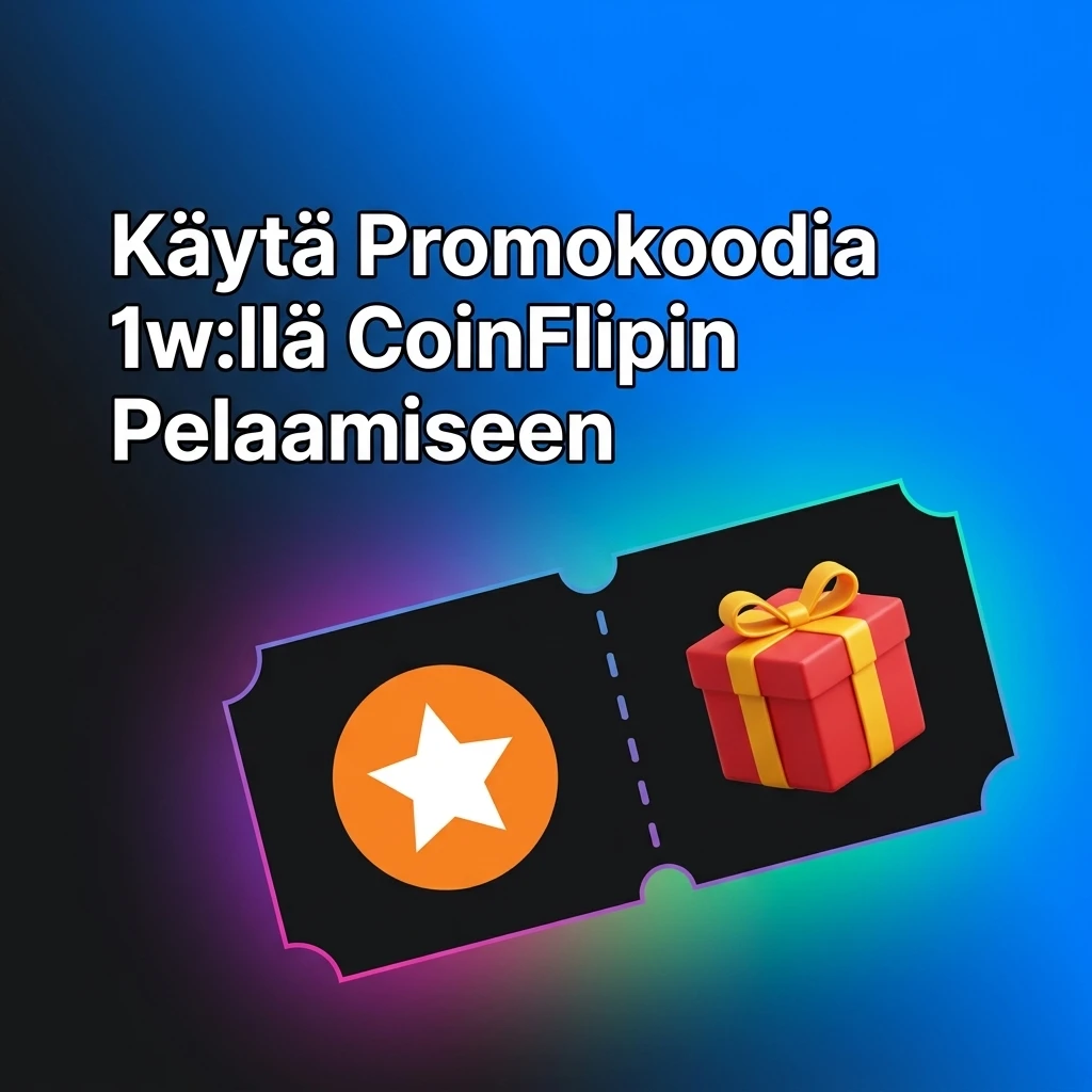1w CoinFlip promokoodilla 1WBONUS – aktivoi bonukset rekisteröityessä tai tiliasetuksissa