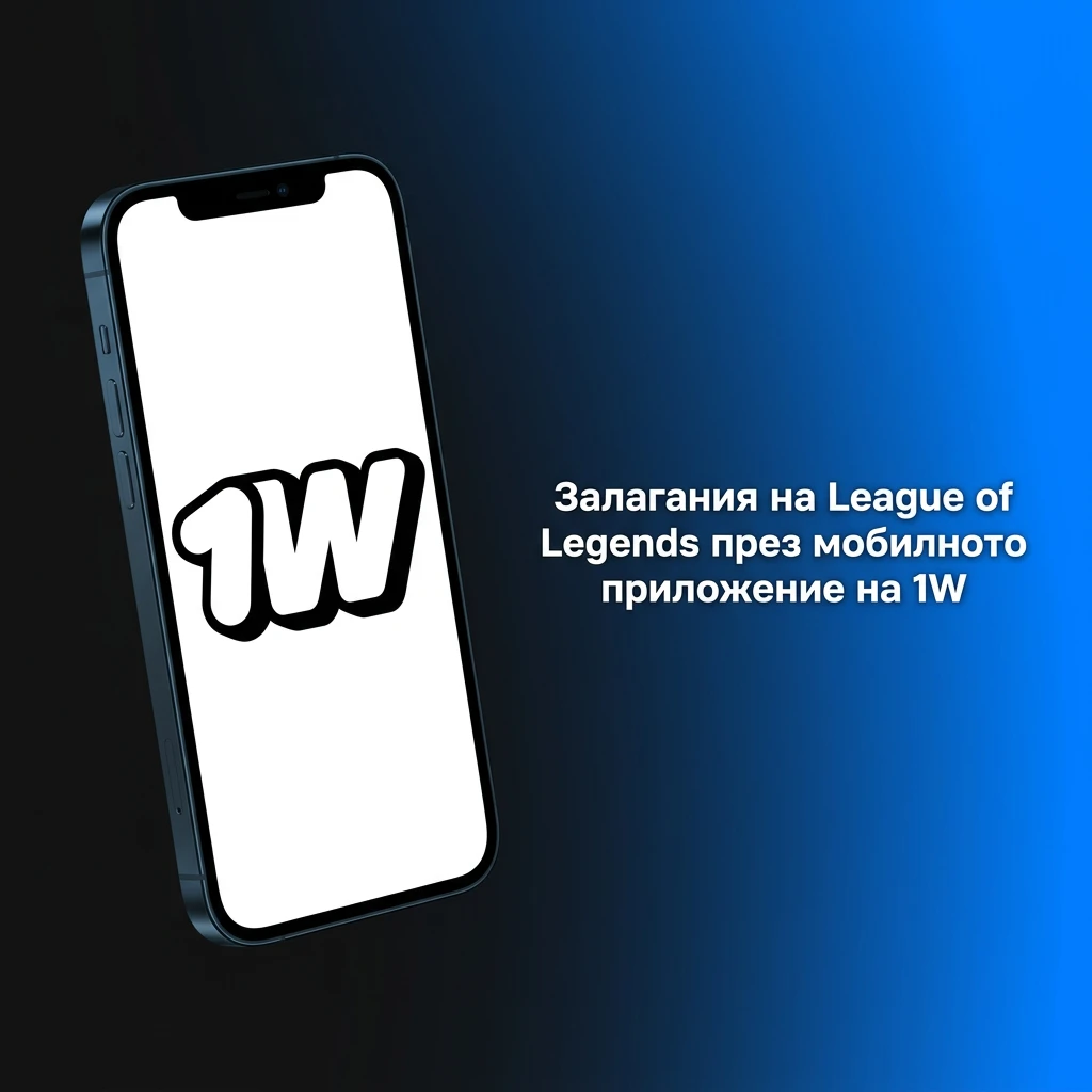 Залагания на League of Legends през мобилното приложение на 1W за киберспорт в България