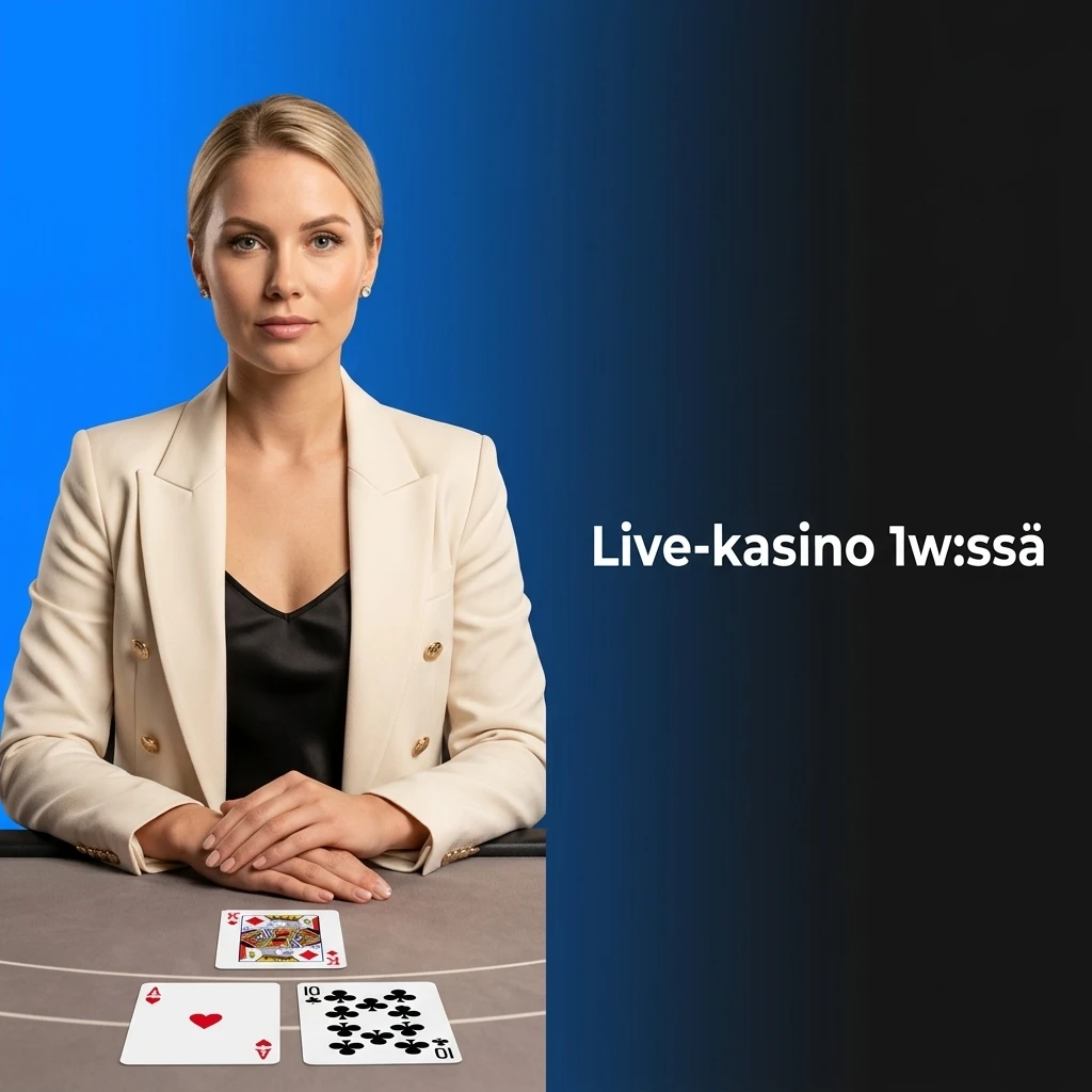 Live-kasinon jakaja studiossa reaaliaikaisessa videolähetyksessä 1w-kasinolla