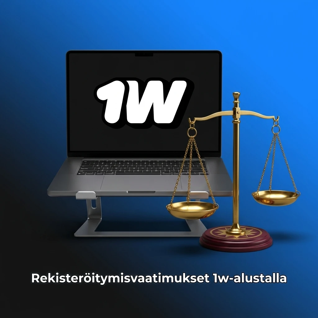 1w-alustan rekisteröitymisvaatimukset: ikäraja 18 v, yksi tili per käyttäjä ja oikeat henkilötiedot