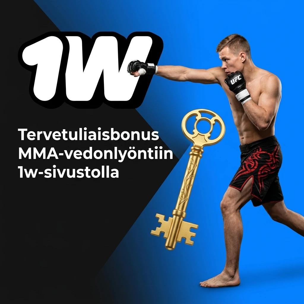1w-sivuston tervetuliaisbonus MMA-vedonlyöntiin uusille käyttäjille ensimmäisen talletuksen yhteydessä