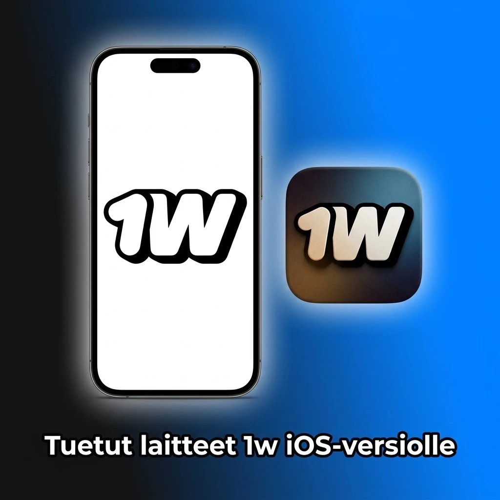 1w iOS-sovellus tuetuilla iPhone-malleilla iOS 13 tai uudempi, PWA-tekniikalla toimiva